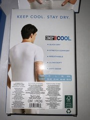 3 pk 32* COOL CREW NECK Short sleeve Black / White under shirt Q-Dry Anti Odor +