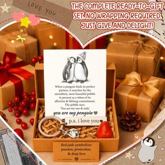 Anniversary Penguin Gift Box Set for Her or Him Romantic Keepsake for Girlfr…