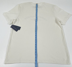 Tommy Hilfiger Men’s Crew Neck Short Sleeve Est. 1985 Flag Logo Tee M Beige