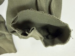 Distressed Waffle-Knit Shirt Men XXL Boxy Grunge Minimal Olive Midweight Vintage