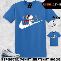 Tee Shirt Matching AJ 3 OG True Blue 2026 To Match Sneaker S Dog Fly T-Shirt