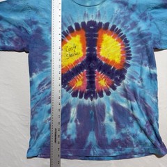 SunDog Tie Dye Peace Sign T-Shirt L Signed Cindy Sheehan Anti-War Made in USA