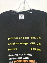 Vintage 2000 Hooters Priceless Funny Xl Mens Black Graphic Logo Short Sleeve Tee