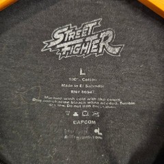 Capcom Street Fighter Mens Large Black Graphic T-Shirt Ryu Ken Chun-Li Guile