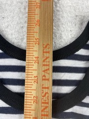 VINTAGE Breton Stripe Sailor Shirt Tank Top Mens Small Black Russian Telnyashka