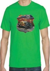 Adult DryBlend® T-Shirt – ( MEET ME ON ROUTE 66- HOT ROD / PIN-UPS / HOTTIES)