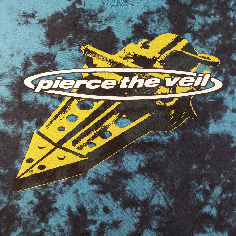 Pierce the Veil Blue Tie Dye Shirt Mens 2XL Punk Rock Post Hardcore Submarine