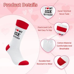 Couples Socks, I Love My Psychotic Girlfriend, Boyfriend Gift, Valentines