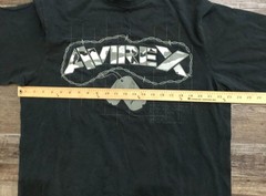 Vtg Y2K Vintage Avirex Mens Large Black Dog Tag Graphic Tee T Shirt