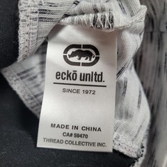 Ecko Unltd Hoodie Mens Medium White Space Dye Short Sleeve Pullover Shirt Street