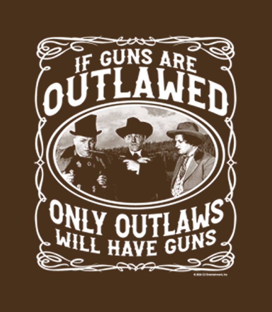 T-Shirt S to 2XL 3XL – THREE STOOGES OUTLAWS – HUMOR FUNNY MOE CURLY SHEMP LARRY