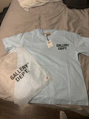 Gallery Dept. Men’s Blue Graphic Logo Crew Neck Short Sleeve T-Shirt Size M