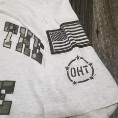 Mens Colosseum Tee T-Shirt Military Home of the Brave Camo Large Oht XL Gray
