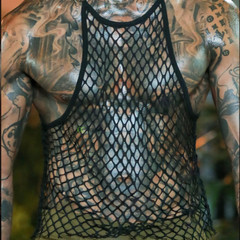 Sexy Slim Hollowed Out Fishnet Vest Men’s Loose Suspender T Shirt Tank Top Tees