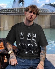 Flafens Oversized Tshirts for Men – Graphic T Shirt Tees Crewneck Short Sleeve