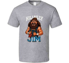 Hillbilly Jim Retro Wrestling Legend Caricature T Shirt