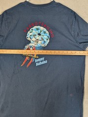 Tommy Bahama Mens Medium Blue Parrotsailing Graphic Beach Tropical T Shirt