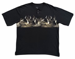 Red head Vintage Style Wild Life Deer T-shirt 2 Sided Print Size Men’s XL 25×31