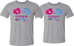 Pink or Blue Gender Reveal Family Funny matching cute T-Shirts