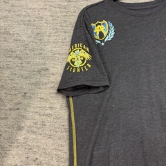 American Fighter Men’s Large T-Shirt LANDER Athletic Biker GYM Dark Grey MMA