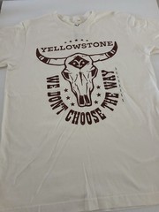 Yellowstone Size S T-Shirt – We Don’t Choose the Way Cream Color 100% Cotton