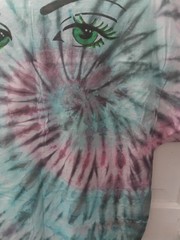 Tie-Dye Cotton t Hamsa Hand painted Graphic Short Sleeve XL T-Shirt L