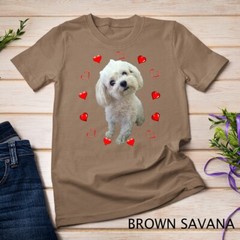 Maltese Dog Lover Puppy Owner Maltipoo Mix Fans Hearts Gift Unisex T-shirt