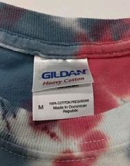 New Tie Dye Men’s T-Shirt Blue Red Adult Medium Multicolor Summer Spider