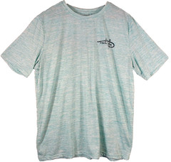 Reel Life Mens Stretch Round Neck T-Shirt Short Sleeve Size XL Light Blue