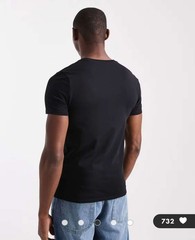 ASOS DESIGN essentials muscle fit T-shirt in black Size S