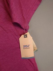 NWT MV Sport Green Recycleed Short Sleeve T Shirt Red Large Organic Cotton Blend