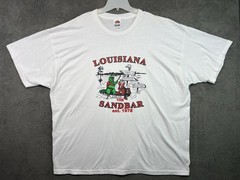 Vintage Louisiana The Sandbar EST 1978 White Short Sleeve T Shirt Sz 3XL