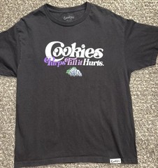 Cookies Purps Till It Hurts Graphic T-Shirt Men’s Large Black Streetwear Tee