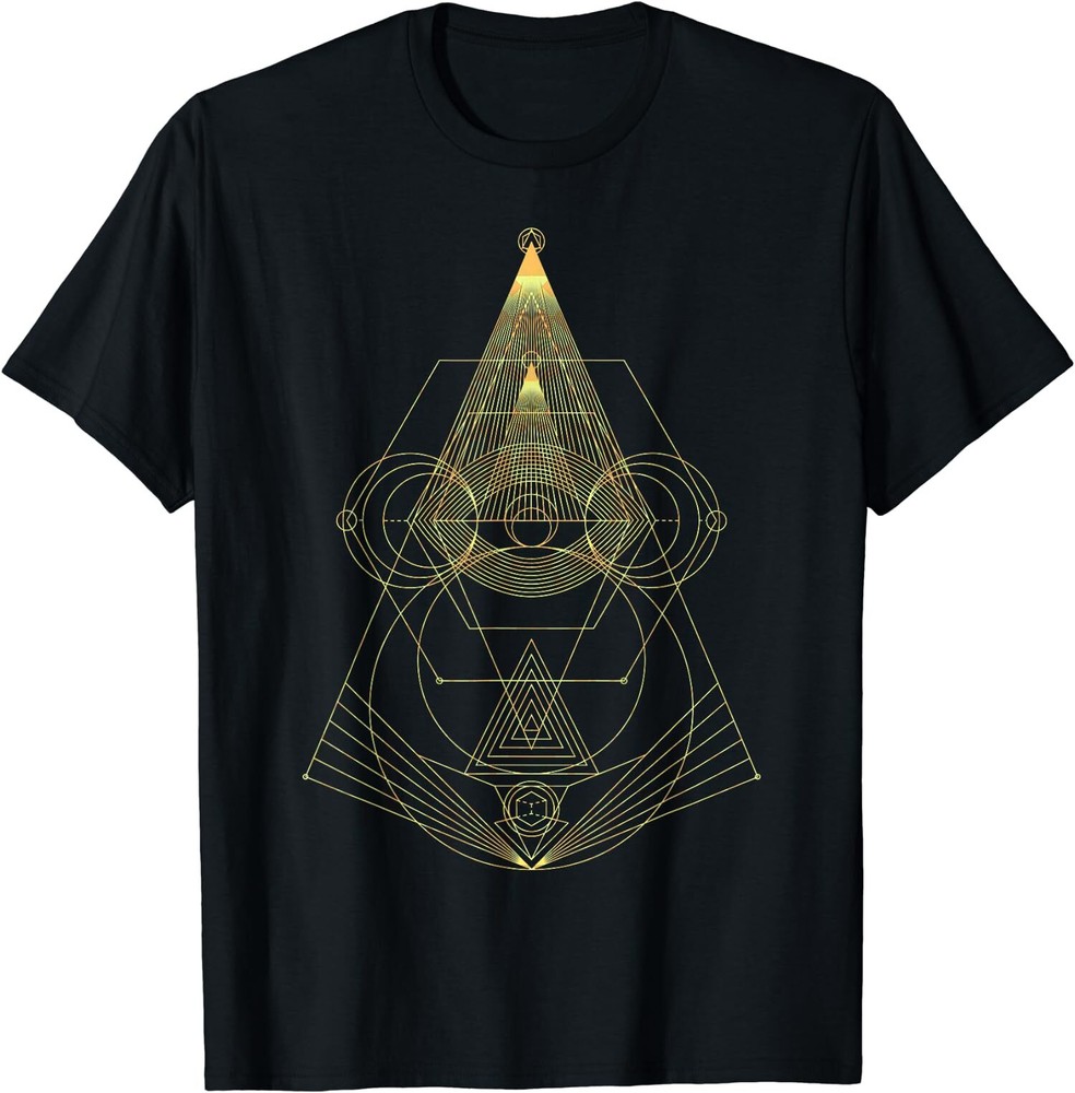 NEW LIMITED Geometric Shapes Circle Triangles Pattern – Sacred Geometry T-Shirt