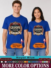 Personalized Best Grandpa Ever Shirt, Custom Name Fathers Day Tee