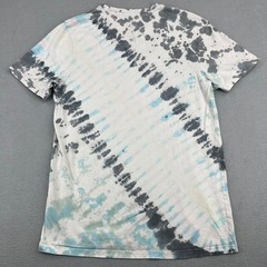 Volcom Mens Tie Dye Graphic T-Shirt Modern Fit Blue Grey White Small