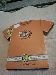 Life Is Crap No Skateboarding T Shirt Adult M Orange Sheriff Funny Men’s NEW