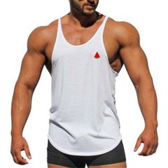 MENS PLAIN GYM VEST BODYBUILDING MUSCLE STRINGER VEST BACK TOP SINGLET SHIRTS