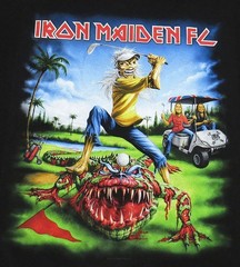 vtg Iron Maiden FC EDDIE GOLF FLORIDA 2011 t-shirt Final Frontier Dates FAN CLUB