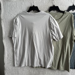 GAP Mens Henley T Shirt Lot 3 Solid Multicolor XL Cotton Blend Short Sleeve