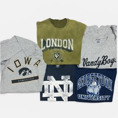 Graphic T-Shirt Lot Mens Small College University Bundle Multi Color Mixed Brand