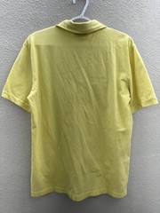 Mens Express Shirt Size Large Solid Yellow Short Sleeve Polo