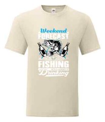 Fishing Forecast Drinking Humour Novelty T Shirt Various Colours And Sizes