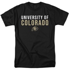 University of Colorado Adult T-Shirt Stacked, Black, S-7XL
