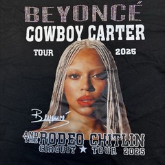 Beyonce Cowboy Carter And The Rodeo Chitlin 25′ Tour Tee Unisex XL Black