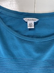 Calvin Klein Liquid Touch Men’s Blue Short Sleeve T-Shirt, L