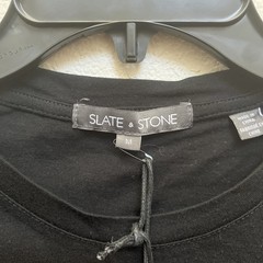 NEW Slate & Stone Men’s Black Crew-Neck Short Sleeve T-Shirt Cotton NWT Medium