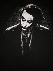 Joker The Dark Knight Batman Heath Ledger Black DC Comics T-Shirt Large