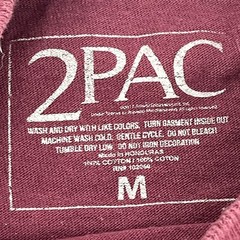 2PAC T-Shirt – 90s Y2K Rap Hip Hop West Coast – Mens Medium Burgundy Tee – EUC
