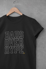 Bars Over Hype Hip Hop Music Tee, Hip Hop Culture Apparel, Rap Music Lover